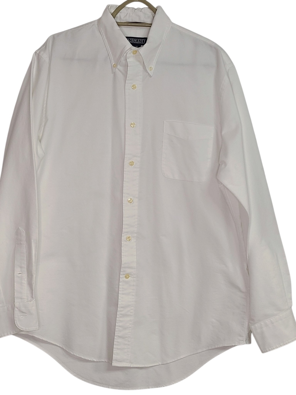 Lands' End Men's White Oxford Button Down Shirt Size 16-34 Reg
